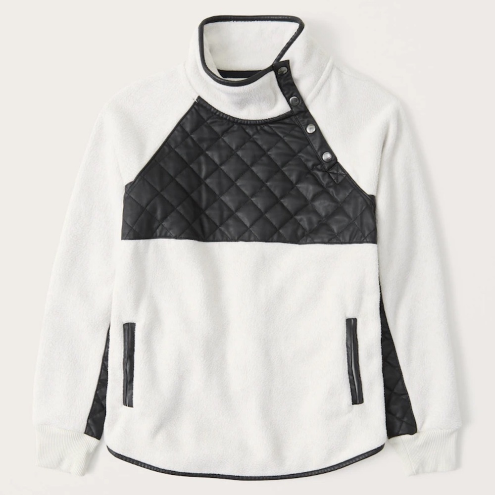 Abercrombie Asymmetrical Snap Fleece